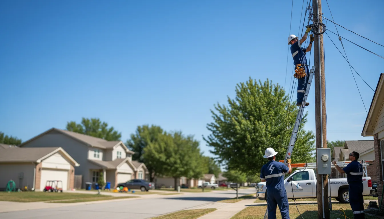 Residential electrician providing installation services in Kinnear, WY